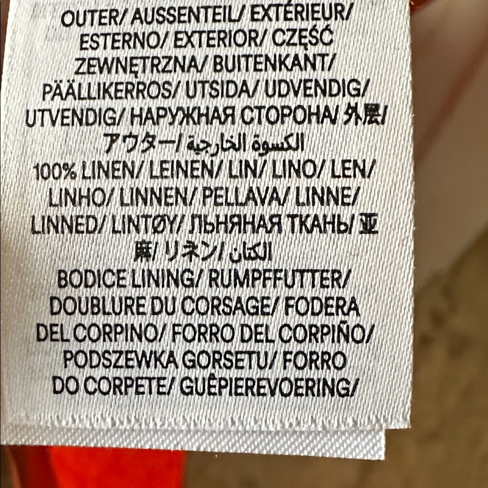 Boden Petite Vibrant Orange Linen Dress NWT! - Picture 10 of 11